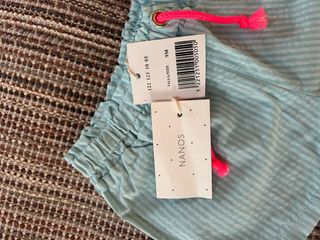 Shorts Nanos a righe verdi con laccetti