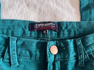 Pantalón verde algodón mujer