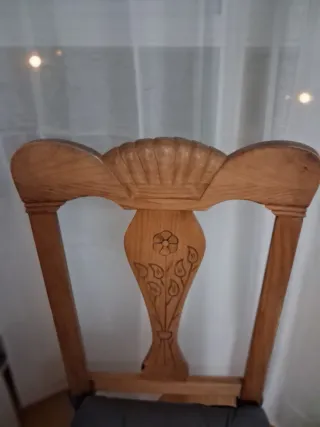 Mesa comedor y 6 sillas madera
