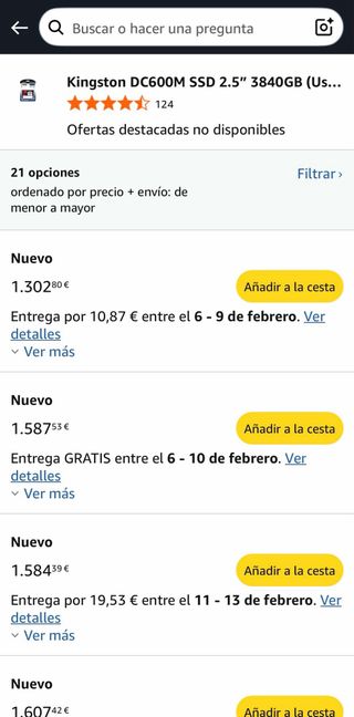 Lote 2 SSD Kingston 3.84TB DC600M Nuevos en caja