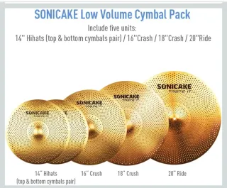 Pack Platos Batería Bajo Volumen SONICAKE