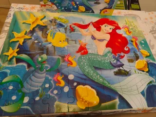 Puzzle 2 en 1 la sirenita 60 maxi piezas