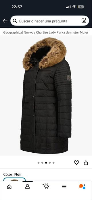 Cazadora Geographical Norway Negra Mujer