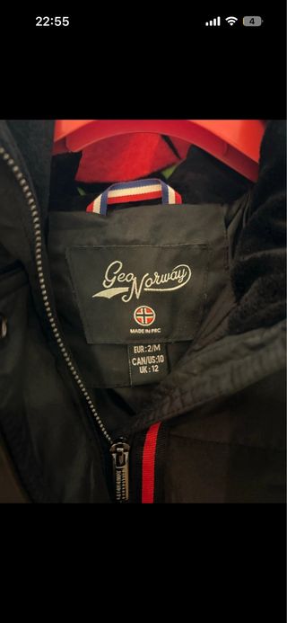 Cazadora Geographical Norway Negra Mujer