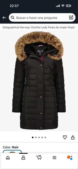 Cazadora Geographical Norway Negra Mujer