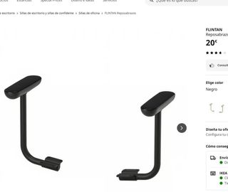 Silla escritorio IKEA FLINTAN con reposabrazos