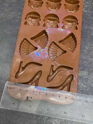 Molde silicona chocolate tacones y bolsos