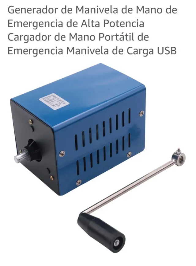 Generador Manivela Ejoyous USB Azul