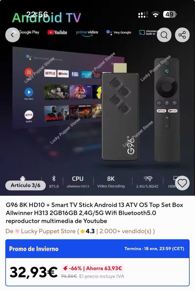 Android 13 TV Box 8K Allwinner H313