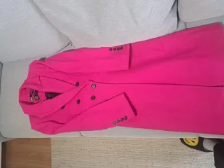 Abrigo Zara Rosa Talla XS lana manteco