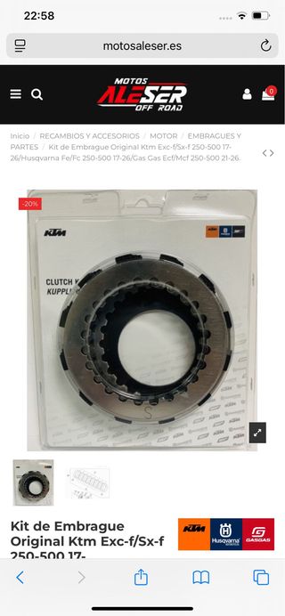 Kit Embrague KTM Exc-f/Sx-f 250-500