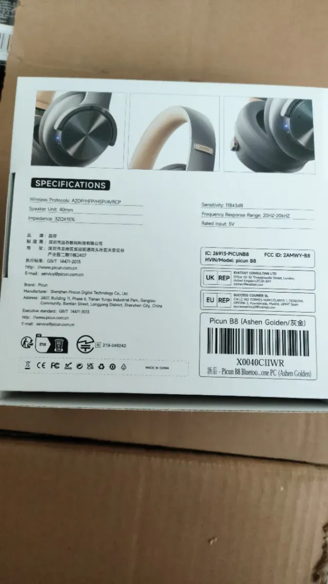 Picun B8 Auriculares Bluetooth Negros