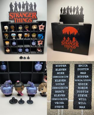 Expositor Stranger Things Kinder con nombres