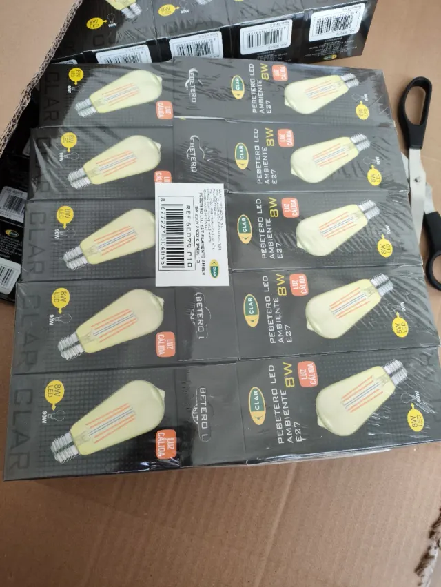 Bombilla LED E27 Vintage 8W Luz Cálida (Pack 10)