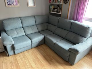 Sofá Rinconera Gris Tela