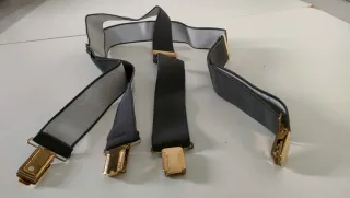 Bretelle vintage con dettagli oro