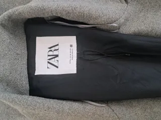 Abrigo largo gris Zara Talla XL