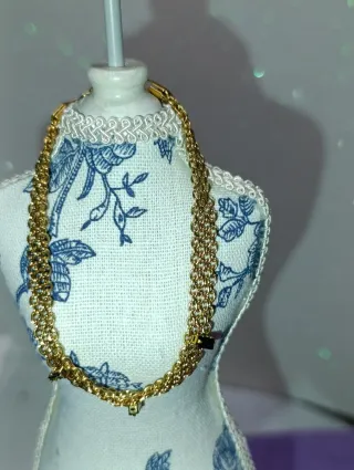 Conjunto de joyería de acero dorado