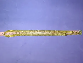 Conjunto de joyería de acero dorado