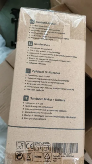 Sandwichera Aigostar Lamo 800W