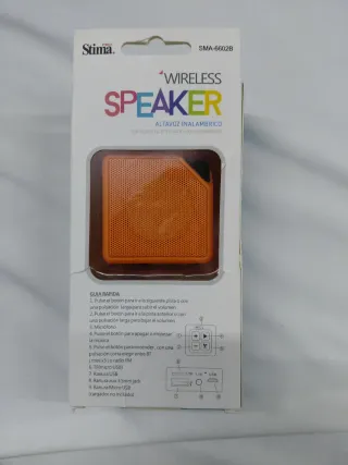 Caixa de som laranja