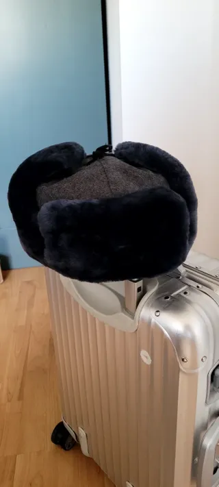 Gorro Ushanka Invierno azul (gris)