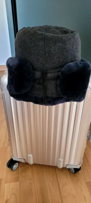 Gorro Ushanka Invierno azul (gris)