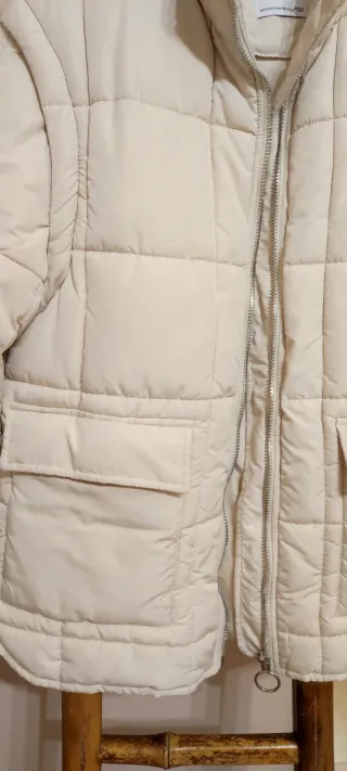 Chaqueta acolchada Bershka Beige Talla M