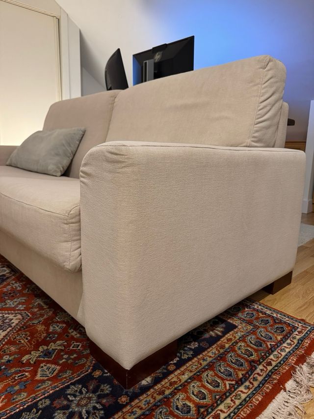 Sofá cama viscolatex 3 plazas beige