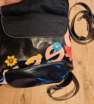 Zaino Desigual nero con fiori