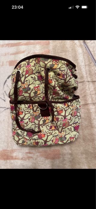 Mochila infantil con estampado de búhos