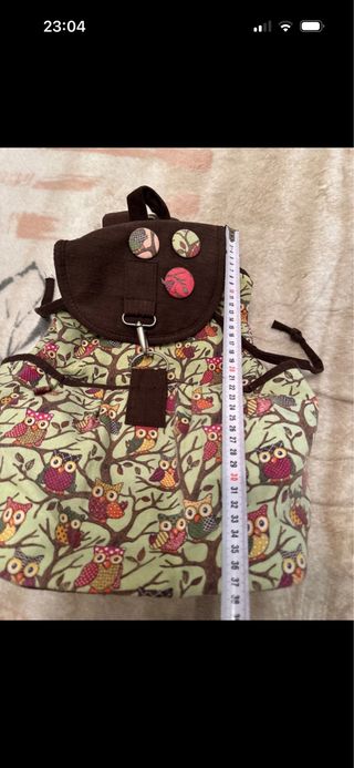 Mochila infantil con estampado de búhos