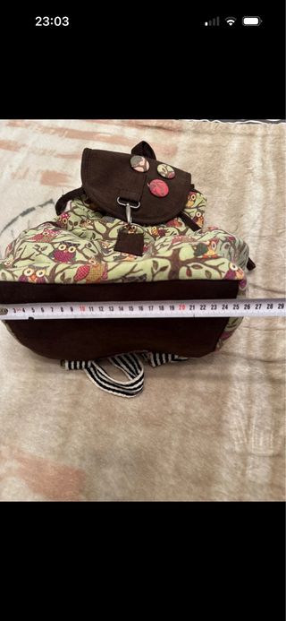Mochila infantil con estampado de búhos