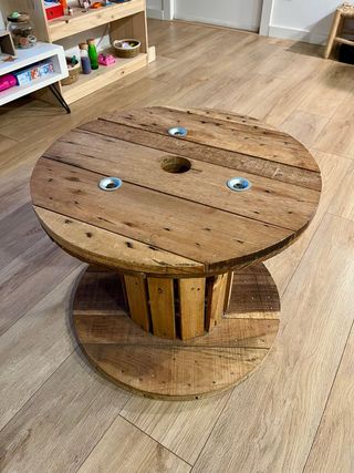 Mesa Bobina Madera Rústica