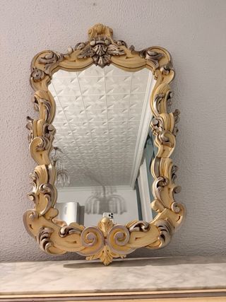 Consola Barroca Madera Maciza Tallada