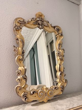 Consola Barroca Madera Maciza Tallada