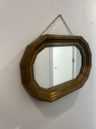 Espejo antiguo dorado madera