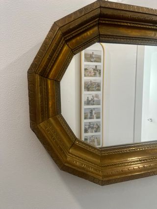 Espejo antiguo dorado madera