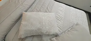 Edredón 135cm Gris y Blanco