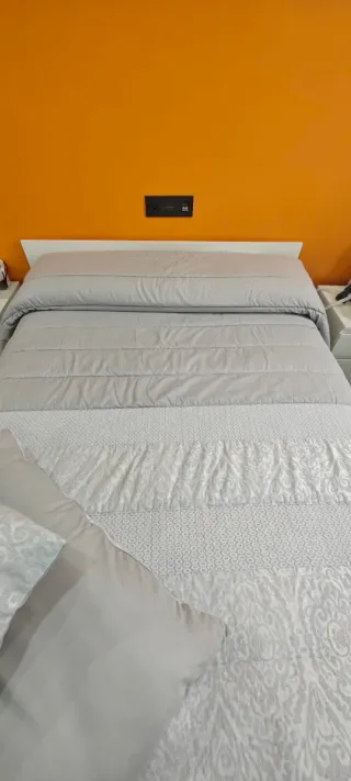 Edredón 135cm Gris y Blanco