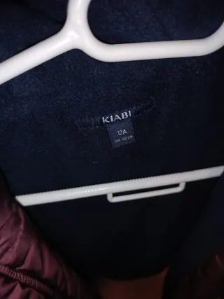 Abrigo infantil niño azul y rojo de 9 a 12 años