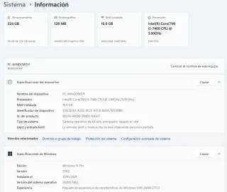 Lenovo Ideacentre i5-7400 16GB RAM 240GB SSD