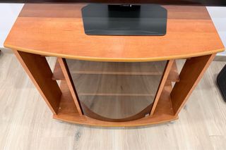 Mueble TV madera y cristal