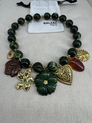 Collar acero inoxidable y baño de oro con duferent
