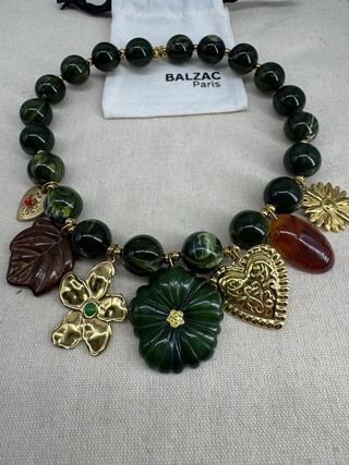 Collar acero inoxidable y baño de oro con duferent
