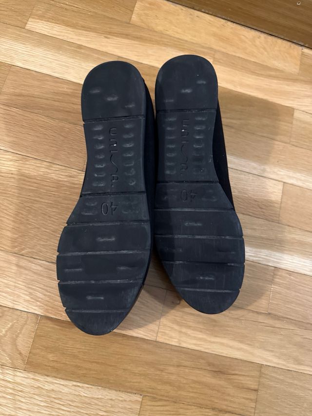 Unisa Bailarinas Negras Charol y Ante