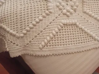 Colcha ganchillo hecha a mano vintage