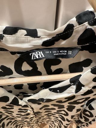 Blusa Zara Animal Print Talla S