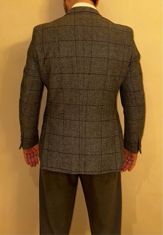 Americana gris a cuadros