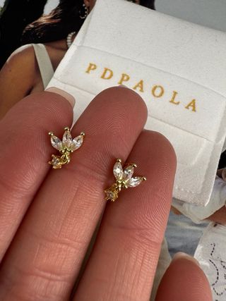 Pendientes plata de ley con circonitas